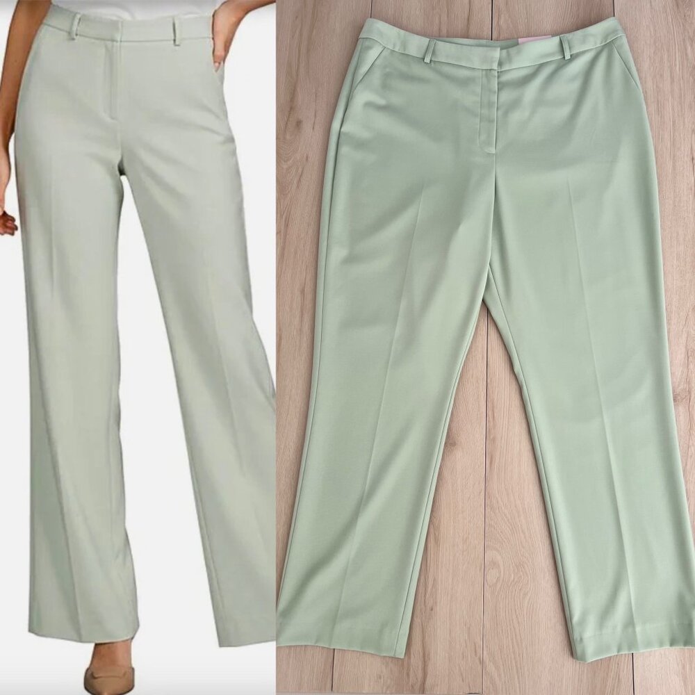 Alex Marie Mint Green Suzie Anywhere, Everywhere Straight Leg Pants Slacks 16